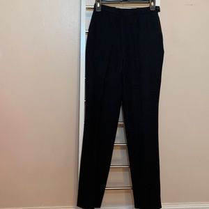 Polyester Mechanical Stretch Black Slacks